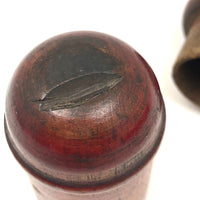 Reddish Stained Old Treen Canister