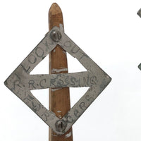 Set of Three Handmade Railroad Crossing Signs