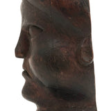 Antique Hand-Carved Frowning Woman