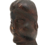 Antique Hand-Carved Frowning Woman