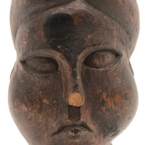 Antique Hand-Carved Frowning Woman