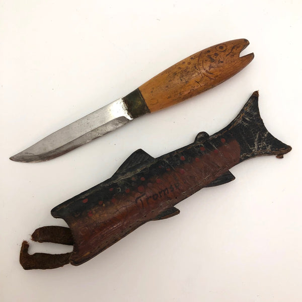 Tromso, Norway Antique Souvenir Fish Knife in Leather Sheath – critical EYE  Finds