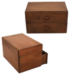 J.T Swann Co. Two Drawer Admirals Wooden Cigar Chest