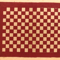 Red and Tan 1909 Kindergarten Paper Weaving