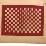 Red and Tan 1909 Kindergarten Paper Weaving