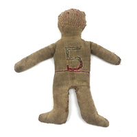 Charming Old Embroidered Beanbag Boy Number Five