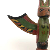 1932 Alaskan Native American Carved Polychrome Souvenir Totem Pole