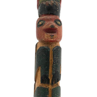 1932 Alaskan Native American Carved Polychrome Souvenir Totem Pole