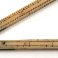 Lovely Earlyish 19th Century 6 Inch Bone Ruler