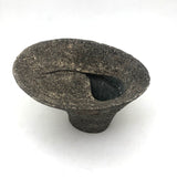 Sculptural, Stony Vintage Japanese Ikebana Vase