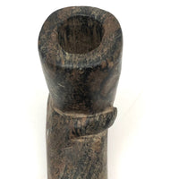 SOLD Stunning Stone Carved Pipe with Wrapped Hand, Presumed Wabanaki Native