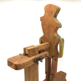 Crayon Colored Leprechaun-esque Jig Doll on Platform with Crank!