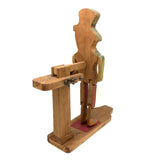 Crayon Colored Leprechaun-esque Jig Doll on Platform with Crank!