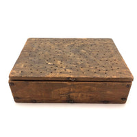 Wonderful 1840s Make Do Stone Warmer Box with Engraved Stone and 1849 Newspaper