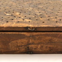 Wonderful 1840s Make Do Stone Warmer Box with Engraved Stone and 1849 Newspaper