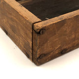 Wonderful 1840s Make Do Stone Warmer Box with Engraved Stone and 1849 Newspaper