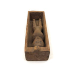 Antique Folk Art Carved Man in Coffin Box