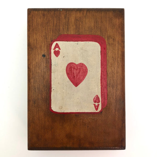 wooden playing card box