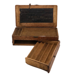 Irvin Augur Bit Company Wooden Box with Center Stem Bits