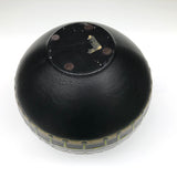 Large Black Vase With Drippy Banded Glaze