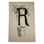 Alphabet Drawing: R for Rose, Signed F.O.M