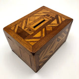 Charming 19th Century Inlaid English Mahogany Money Box