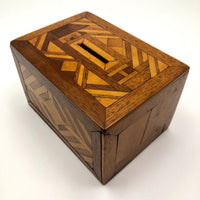 Charming 19th Century Inlaid English Mahogany Money Box