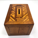 Charming 19th Century Inlaid English Mahogany Money Box