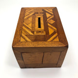 Charming 19th Century Inlaid English Mahogany Money Box