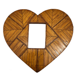 Heart-Shaped Tramp Art Matchstick Picture Frame