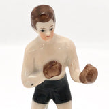 Hand-painted German Porcelain Boxing Figure