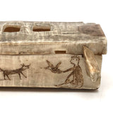 Wonderful Old Inuit Scrimshawed Bone Box