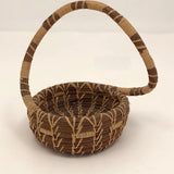 Coushatta Pine Needle Basket with Sculptural Handle