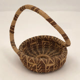 Coushatta Pine Needle Basket with Sculptural Handle