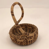 Coushatta Pine Needle Basket with Sculptural Handle