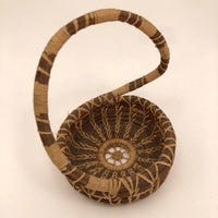 Coushatta Pine Needle Basket with Sculptural Handle