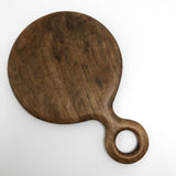 Bevelled Glass Wooden Hand Mirror with Loop Handle