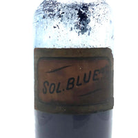 Handblown Antique Apothecary Bottle Full of Soluble Blue Pigment