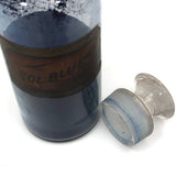 Handblown Antique Apothecary Bottle Full of Soluble Blue Pigment