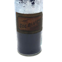 Handblown Antique Apothecary Bottle Full of Soluble Blue Pigment