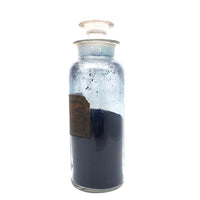 Handblown Antique Apothecary Bottle Full of Soluble Blue Pigment