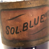 Handblown Antique Apothecary Bottle Full of Soluble Blue Pigment