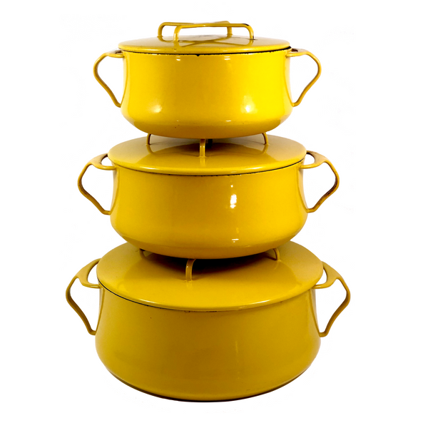 Yellow Danish-Style Cookware Set - Gil & Roy Props