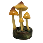 Lorentzen Lantz Nova Scotia Ceramic Mushroom Sculpture Flower Frog