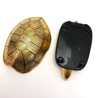 Black and Gold Lacquer Turtle Shaped Box