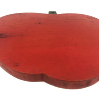 Red Painted Apple Cutting Board