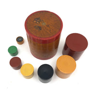 Colorful Lacquered Wood Nesting Boxes