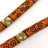 Australian Aboriginal Orange Painted Clap Sticks