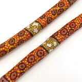 Australian Aboriginal Orange Painted Clap Sticks