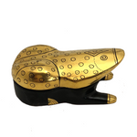 Gold and Black Frog-Shaped Lacquer Box